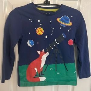 Mini Boden navy long sleeve shirt 5-6yr